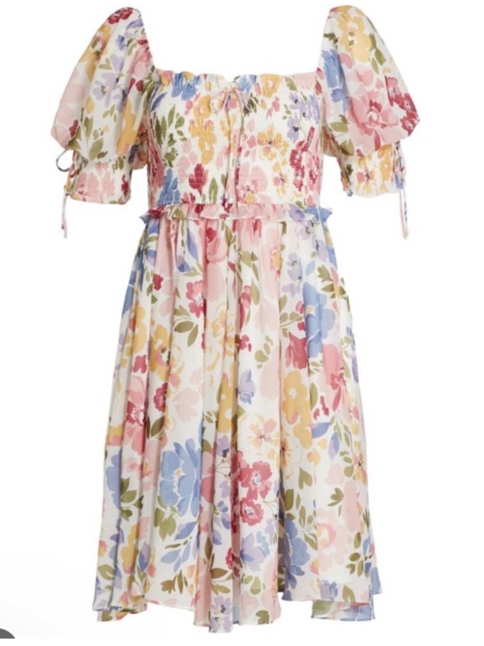 En Saison Constantia Multicolor Floral Smocked Dress Cottagecore